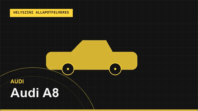 Audi A8 helyszíni autó állapotfelmérés vásárlás előtt
