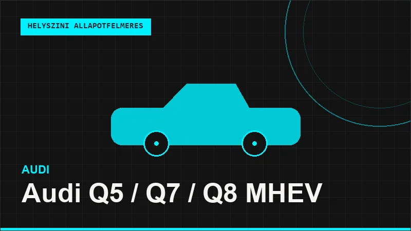 Audi Q5 / Q7 / Q8 MHEV helyszíni autó állapotfelmérés vásárlás előtt