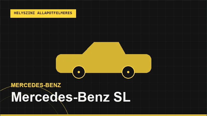 Mercedes-Benz SL helyszíni autó állapotfelmérés vásárlás előtt
