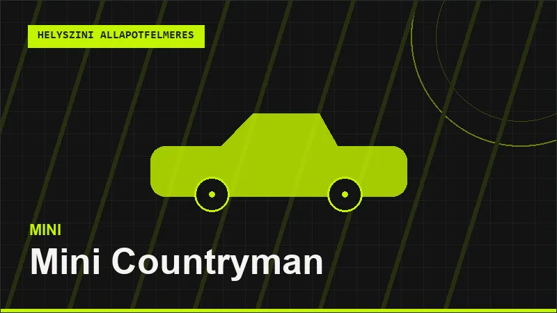 Mini Countryman helyszíni autó állapotfelmérés vásárlás előtt